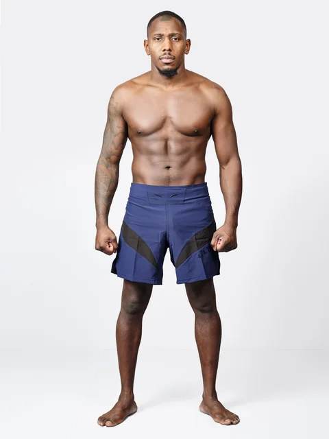 Short MMA Elion Seyant, bleu marine et noir