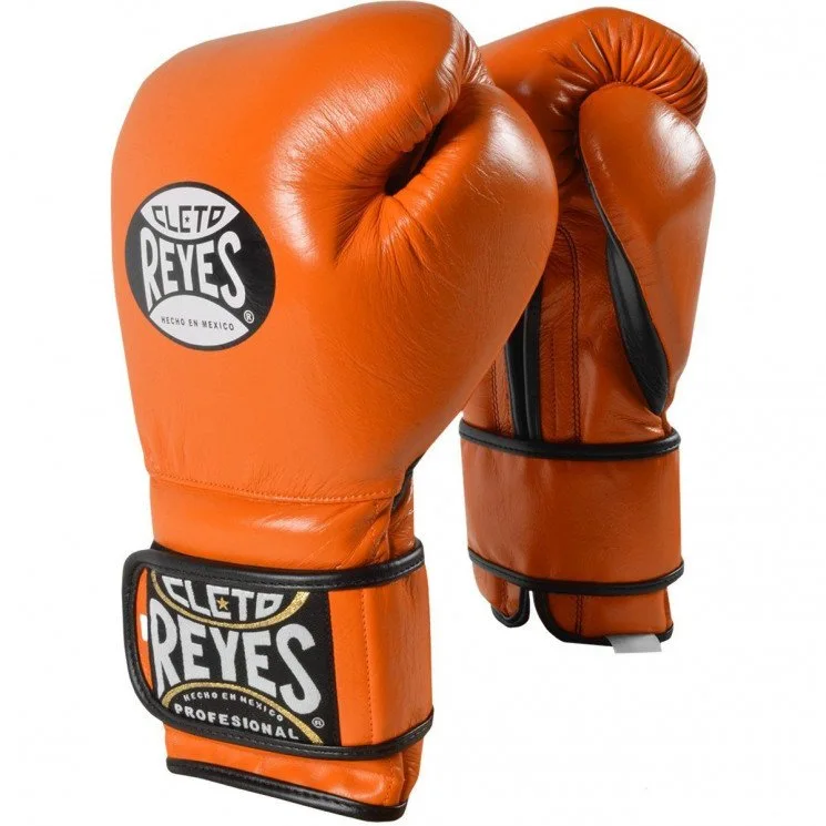 Gants de boxe d’entraînement Cleto Reyes Pro Tiger Redesign, orange