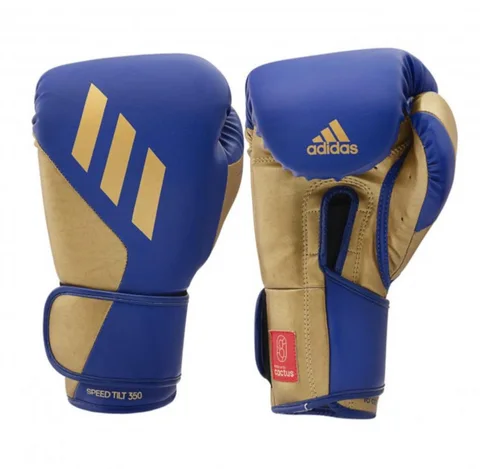 Gants de boxe d’entraînement Adidas Speed Tilt 350 Cactus, bleu et or