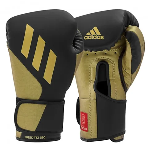 Gants de boxe d’entraînement Adidas Speed Tilt 350 Cactus, noir et or
