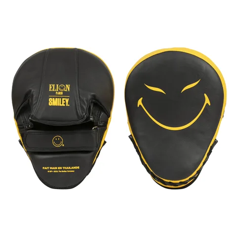 Pattes d’ours Elion × Smiley 50th Anniversary, cuir noir