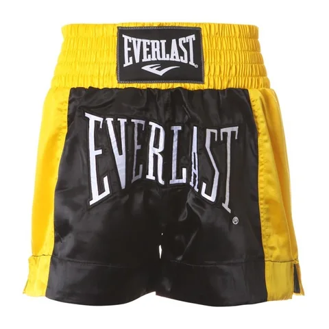 Short de boxe thaï Everlast, noir et or
