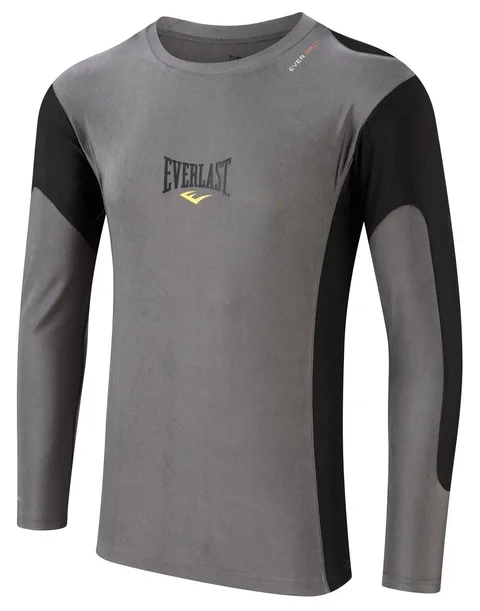 Rashguard Everlast manches longues, gris et noir