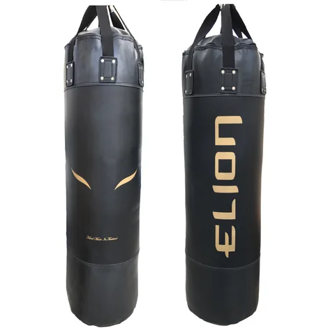 Sac de frappe Elion Skintex ±55 Kg 1,60 m, noir mat et or