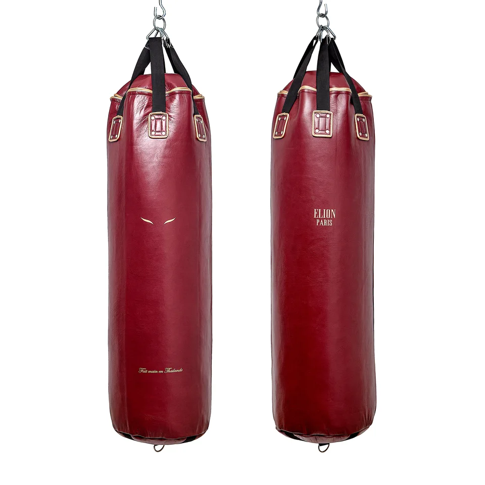 Sac de frappe Elion 1,35 m 45 kg, cuir bordeaux