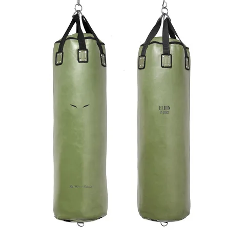Sac de frappe Elion 1,35 m 45 kg, cuir kaki