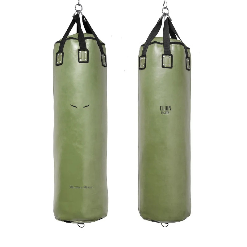 Sac de frappe Elion 1,35 m 45 kg, cuir kaki