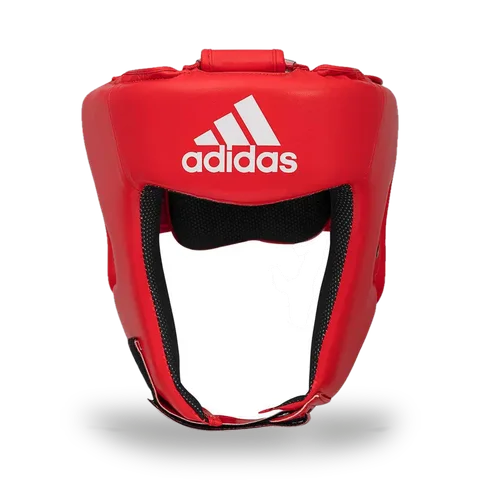 Casque de boxe amateur FFB Adidas Hybride, rouge