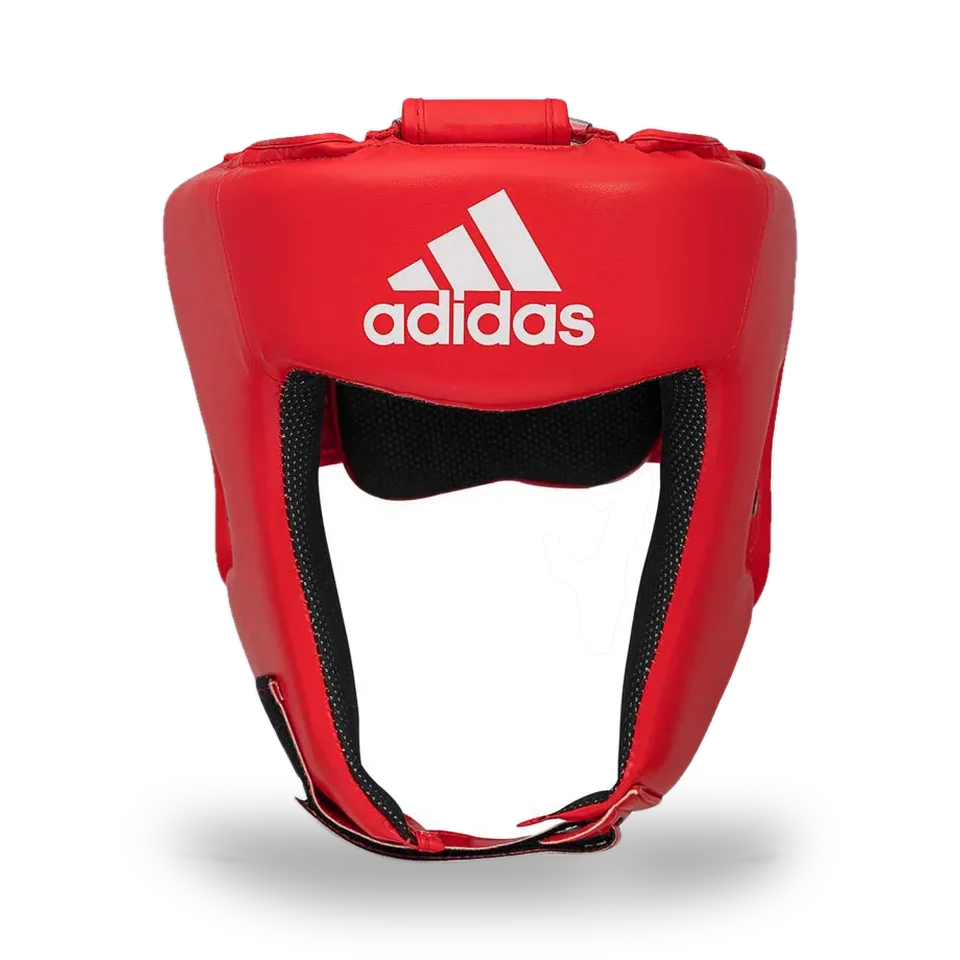 Casque de boxe amateur FFB Adidas Hybride, rouge