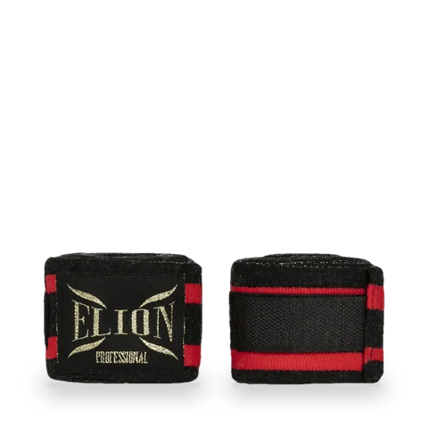 Bandes de boxe Elion 4,5 m, noir et rouge