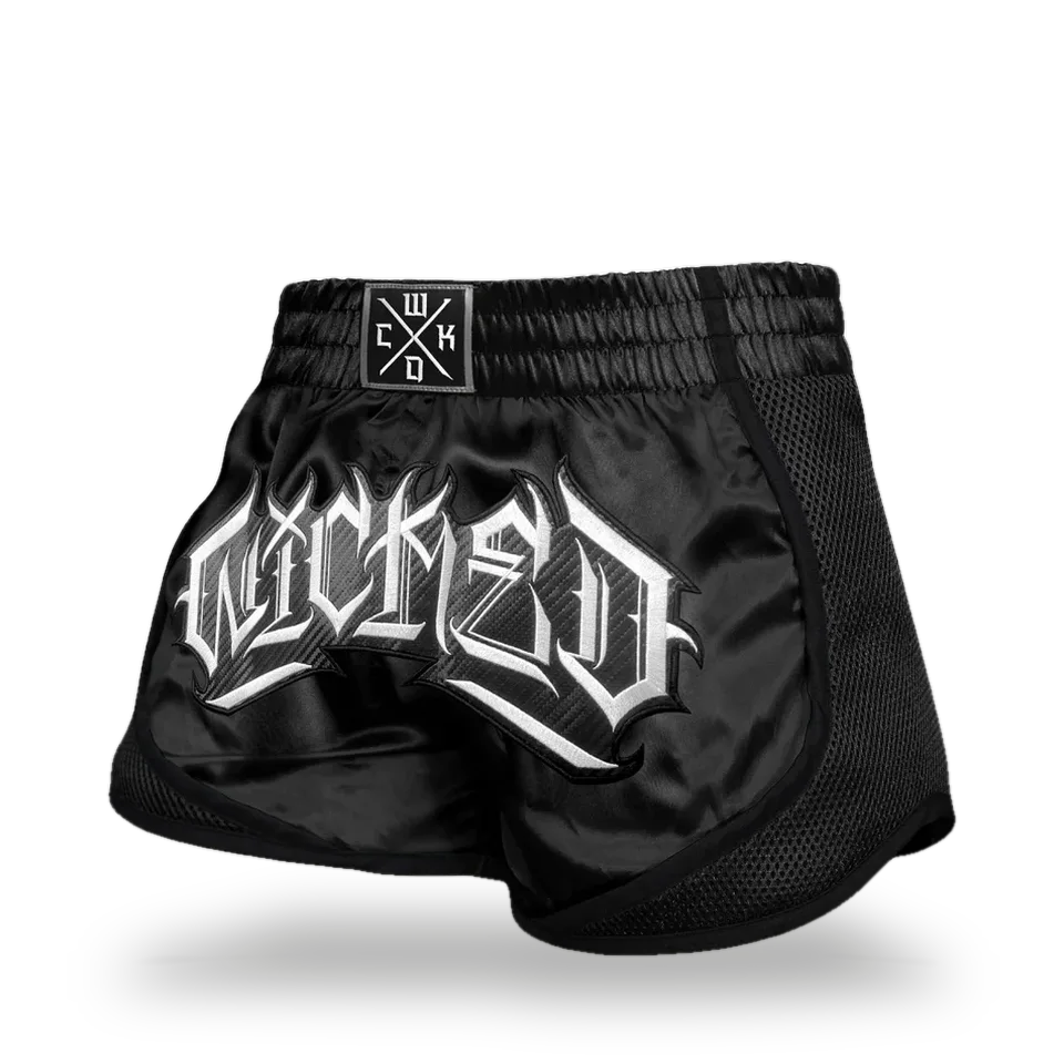 Short de boxe thaï Wicked One Squad Kingz, noir