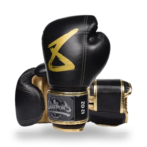 Gants de boxe 8 Weapons Big 8, noir et or
