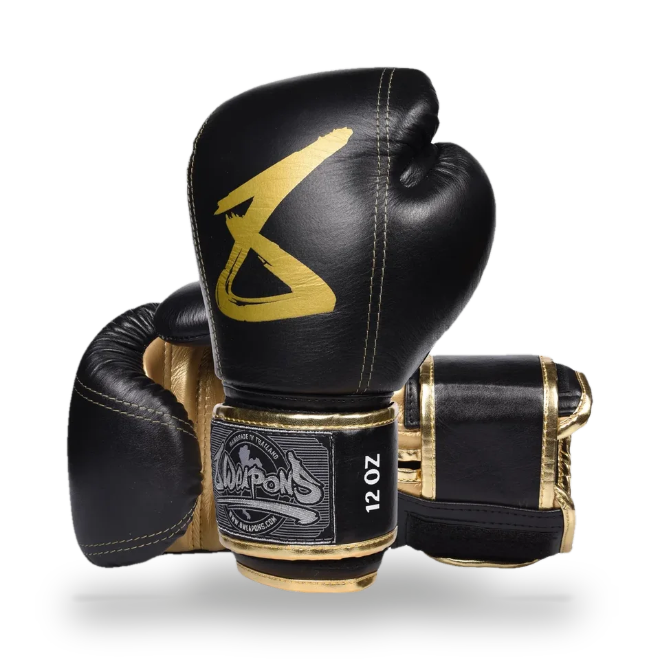 Gants de boxe 8 Weapons Big 8, noir et or