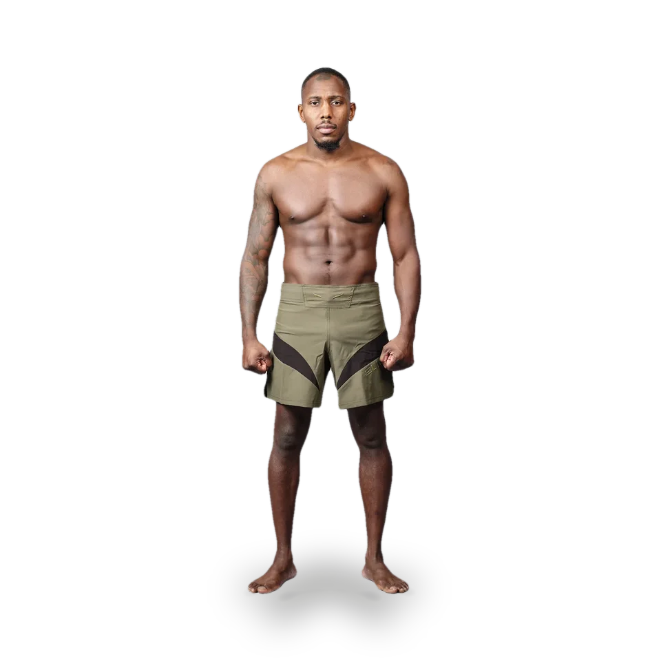 Short MMA Elion Seyant, kaki et noir