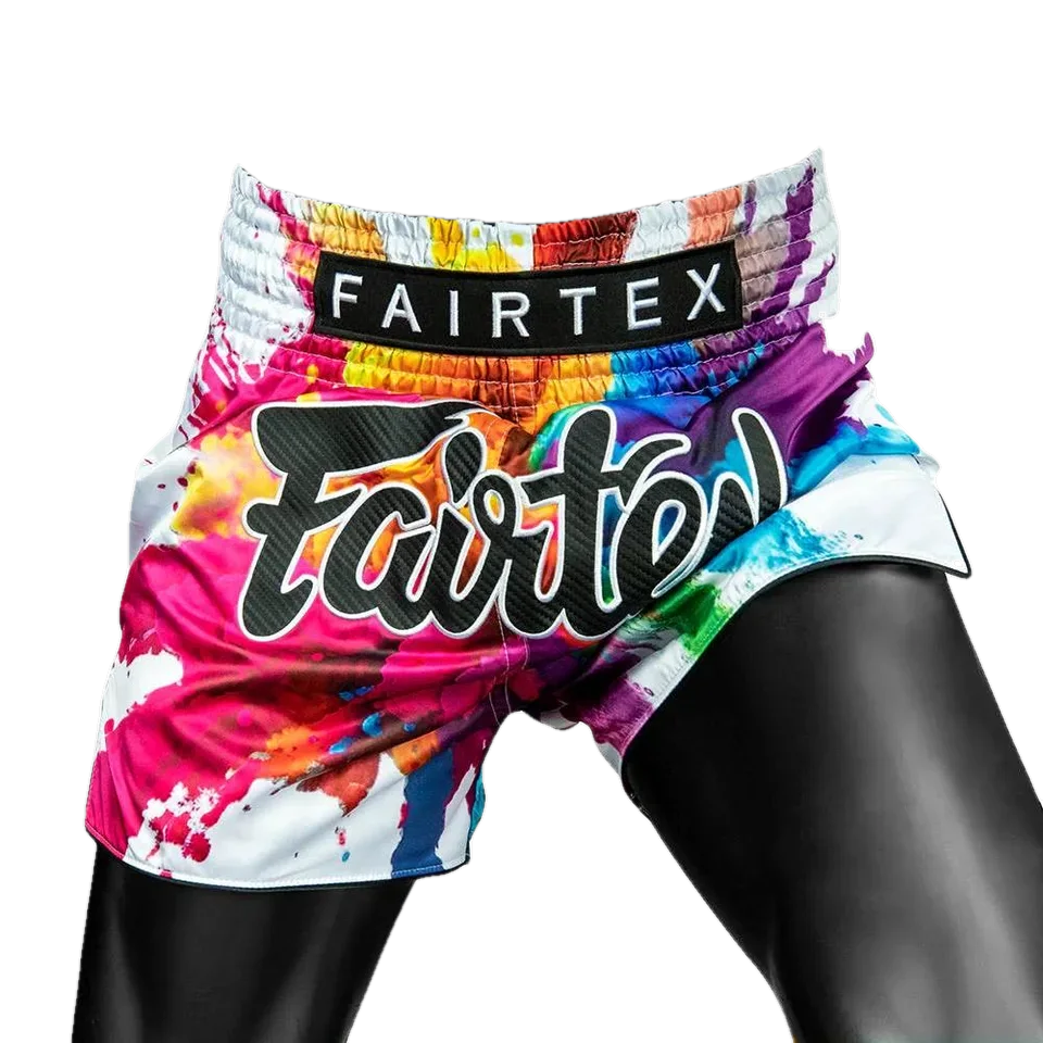 Short de boxe thaï Fairtex White Funky Soul