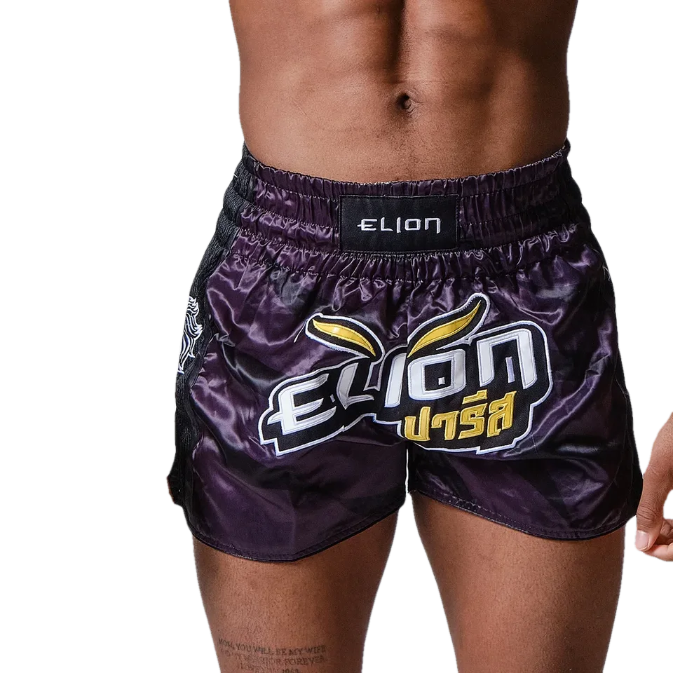 Short de boxe thaï Elion Raja, noir