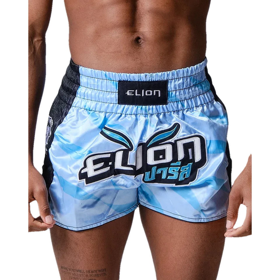 Short de boxe thaï Elion Raja, bleu ciel