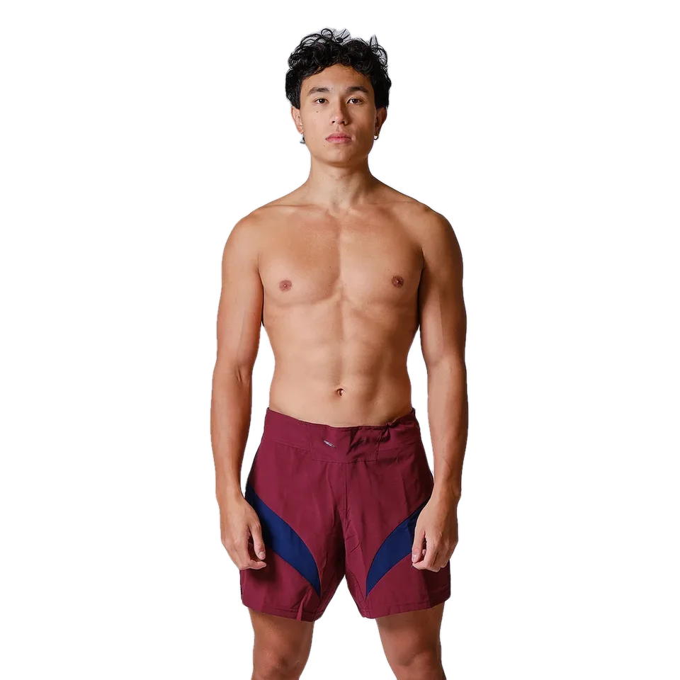 Short MMA Elion Seyant Gladiator, bordeaux et bleu marine