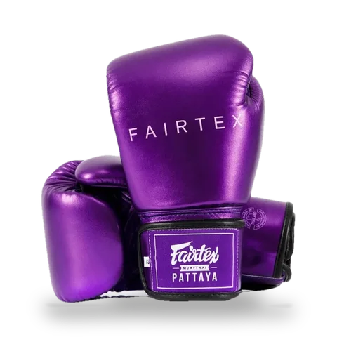 Gants de boxe d’entraînement Fairtex Metallic, violet