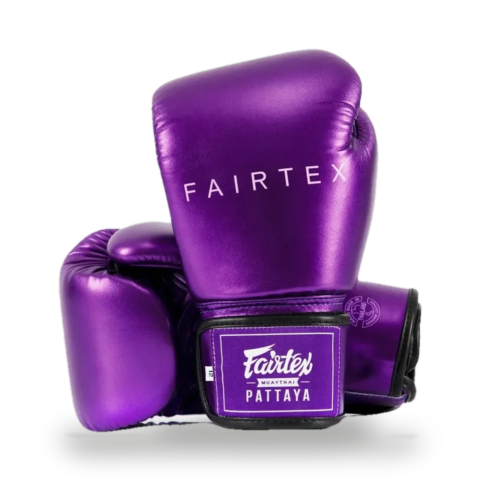Gants de boxe d’entraînement Fairtex Metallic, violet