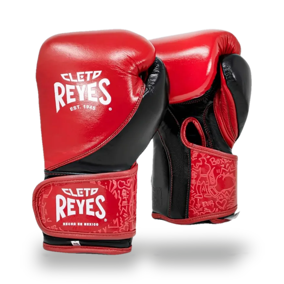 Gants de boxe d’entraînement Cleto Reyes High Precision, rouge et noir