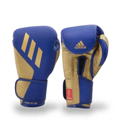 Gants de boxe d’entraînement Adidas Speed Tilt 350 Cactus, bleu et or