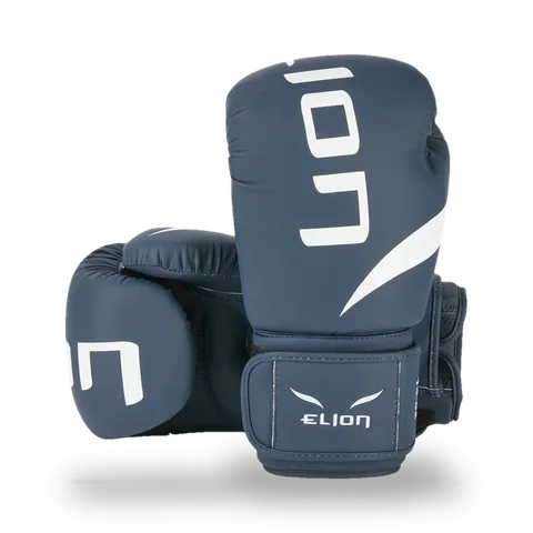 Gants de boxe L’Extravagant Elion, bleu marine et blanc