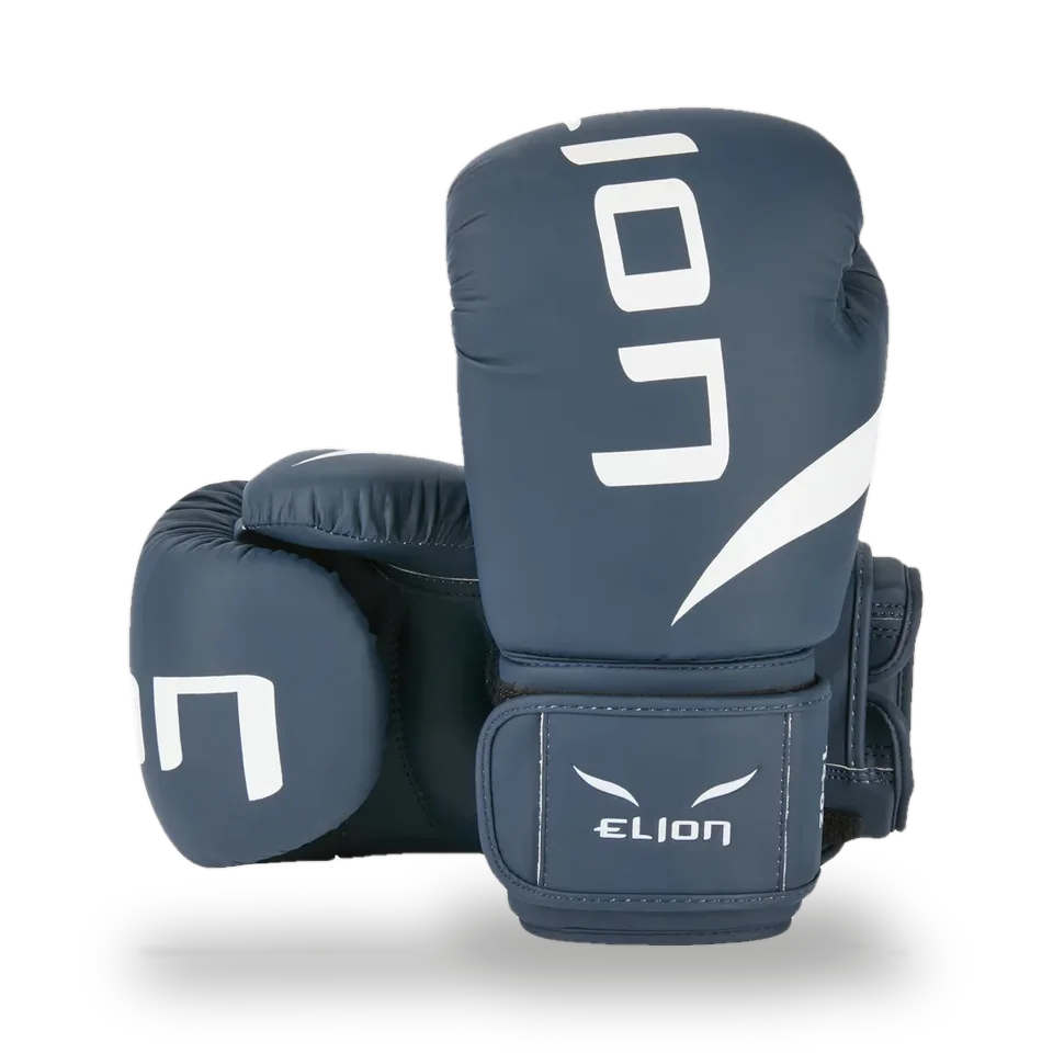 Gants de boxe L’Extravagant Elion, bleu marine et blanc