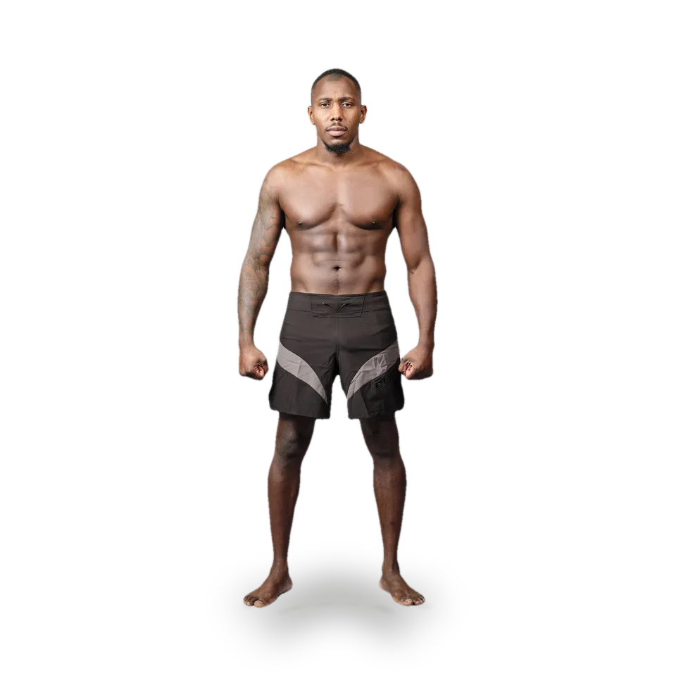 Short MMA Elion Seyant, noir et gris
