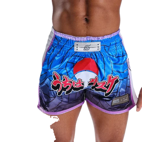 Short de boxe thaï Naruto × Elion, Sasuke bleu