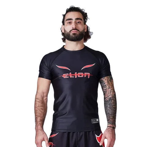 Rashguard Naruto × Elion Classic manches courtes, Akatsuki noir