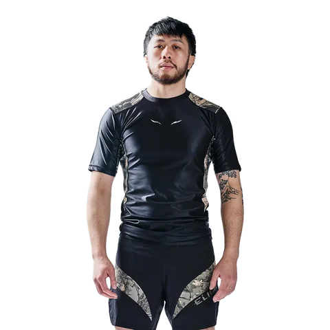 Rashguard Elion Forest manches courtes, noir