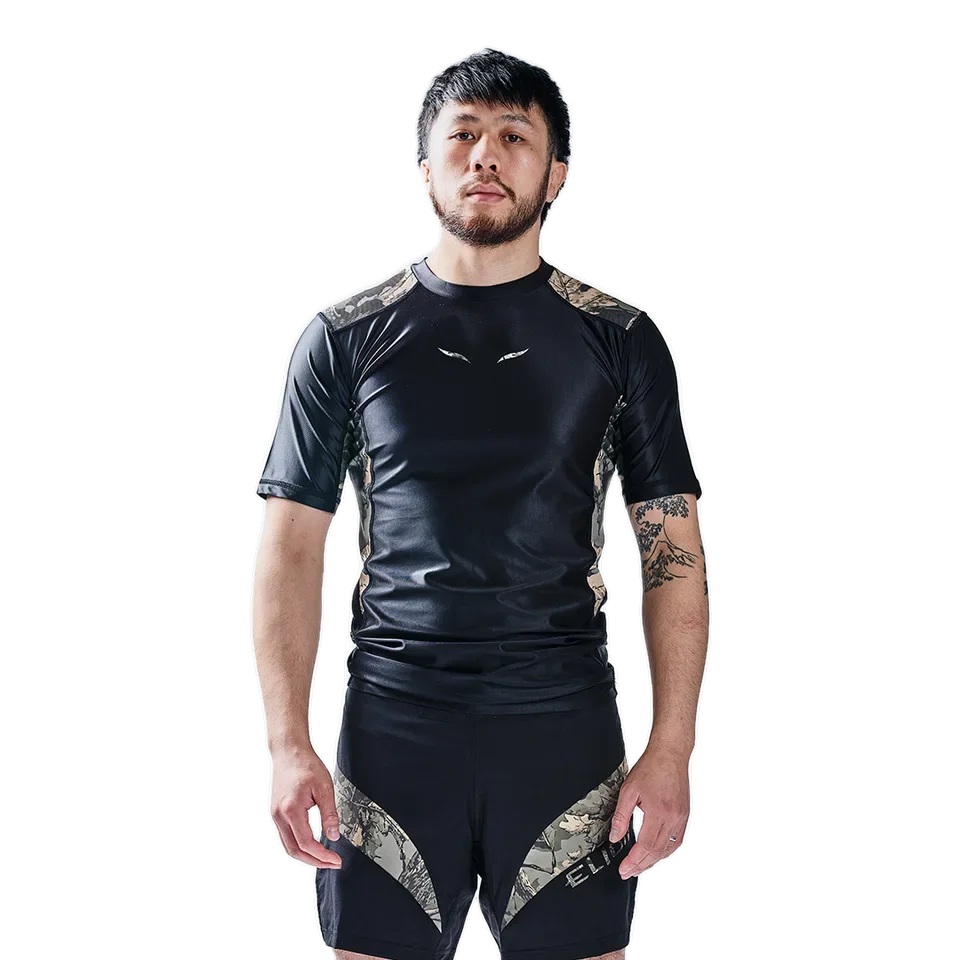 Rashguard Elion Forest manches courtes, noir