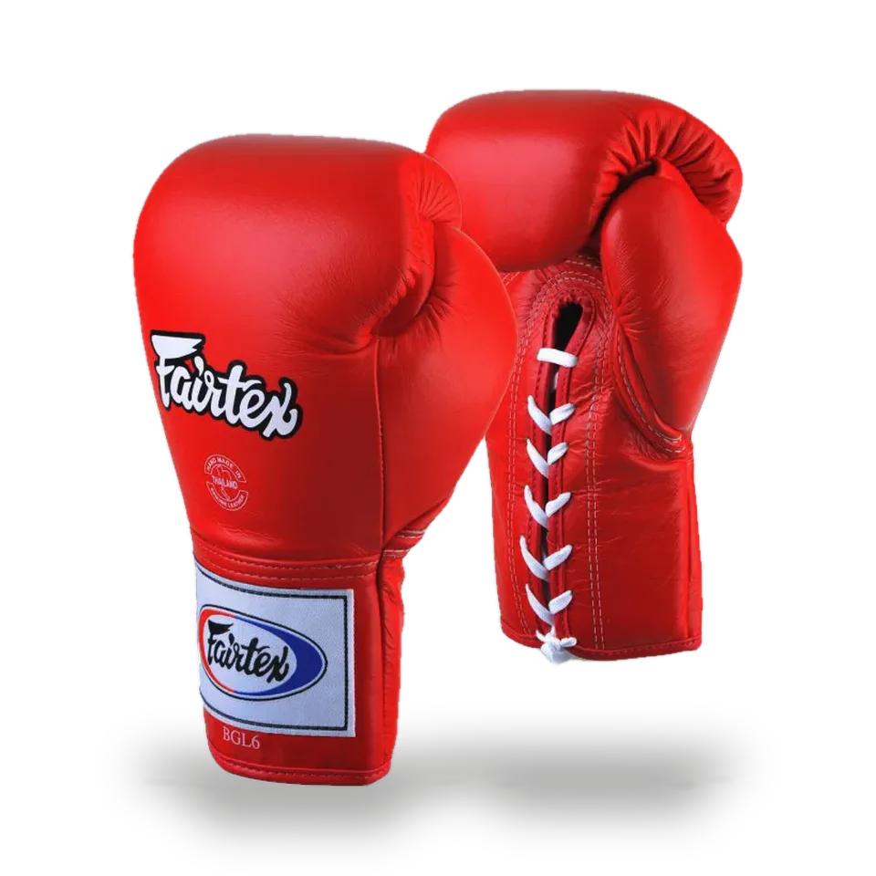 Gants de boxe Fairtex Pro thaï, rouge