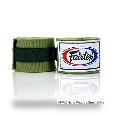 Bandes de boxe Fairtex, vert et olive