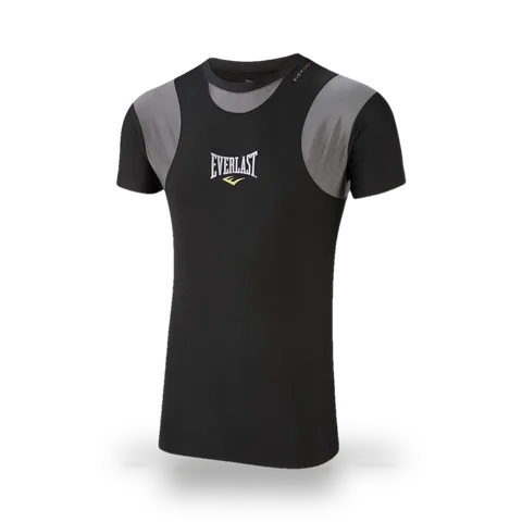 Rashguard Everlast manches courtes, noir et gris