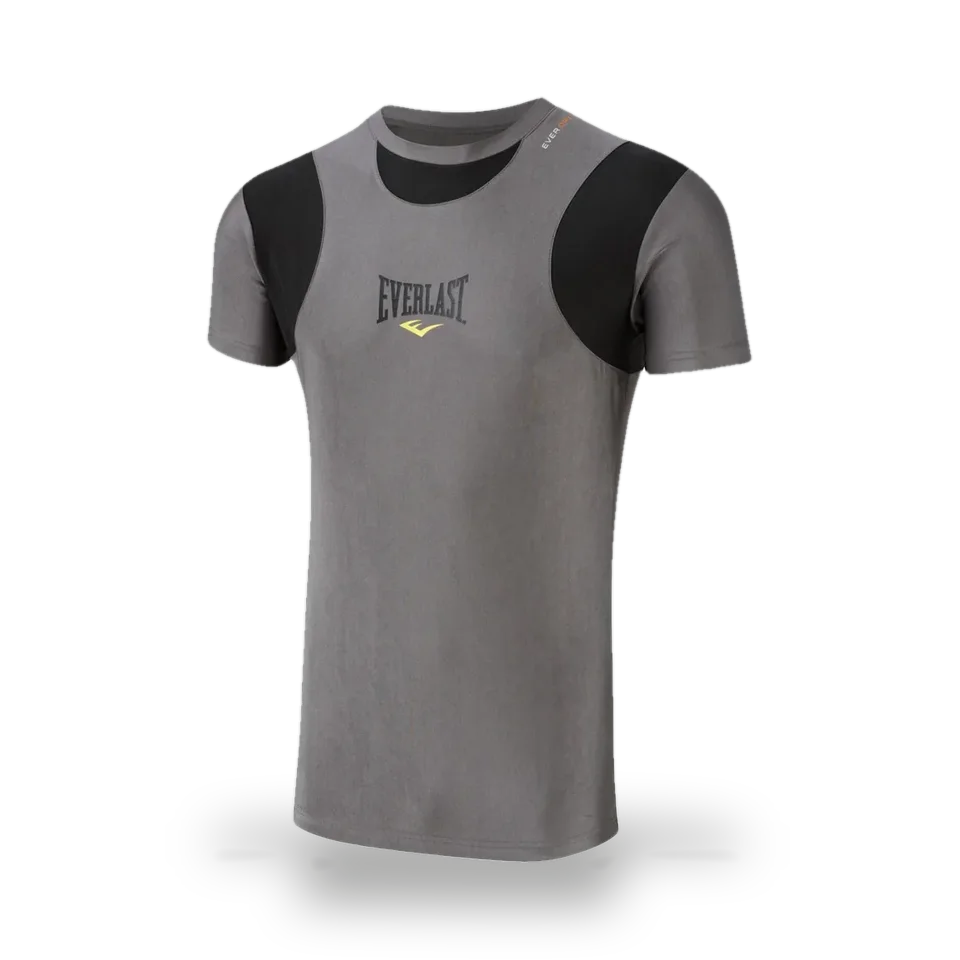 Rashguard Everlast manches courtes, gris et noir