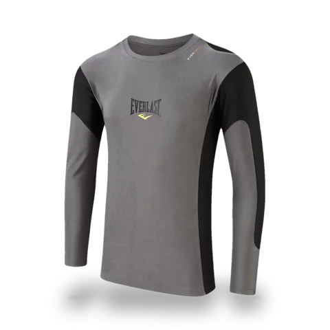 Rashguard Everlast manches longues, gris et noir