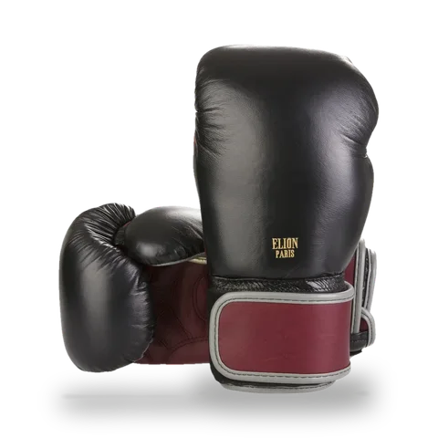 Gants de boxe Elion, noir, bordeaux et gris