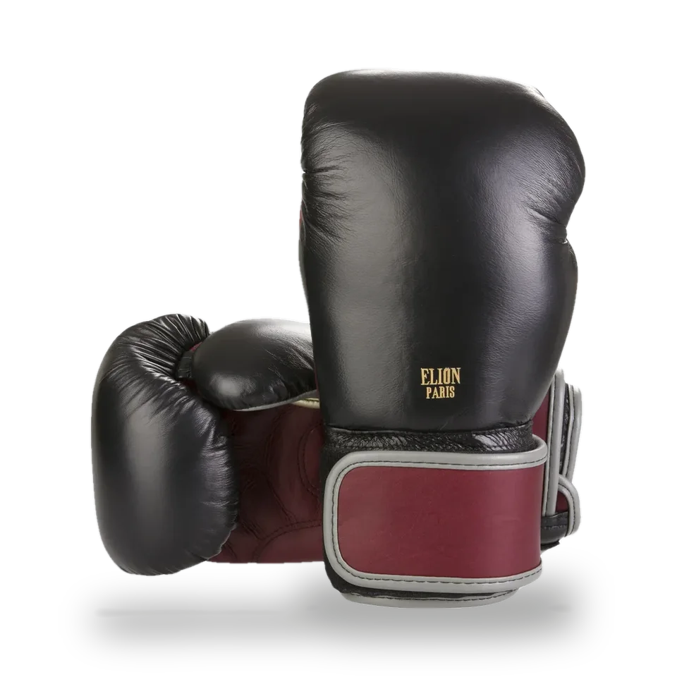 Gants de boxe Elion, noir, bordeaux et gris