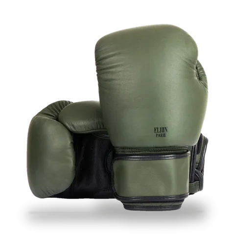 Gants de boxe Elion, kaki mat et noir mat