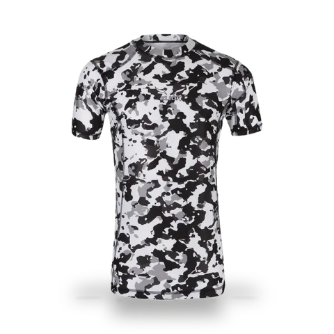 Rashguard Elion manches courtes, camo et blanc