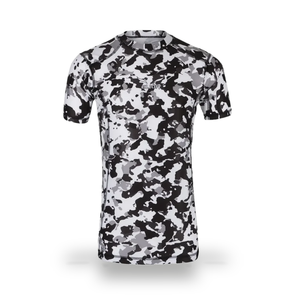 Rashguard Elion manches courtes, camo et blanc