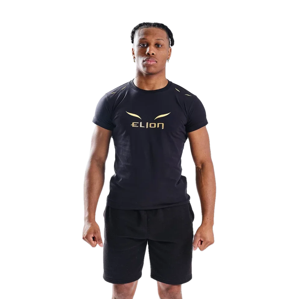 T-shirt Elion Ring Walk, noir et or