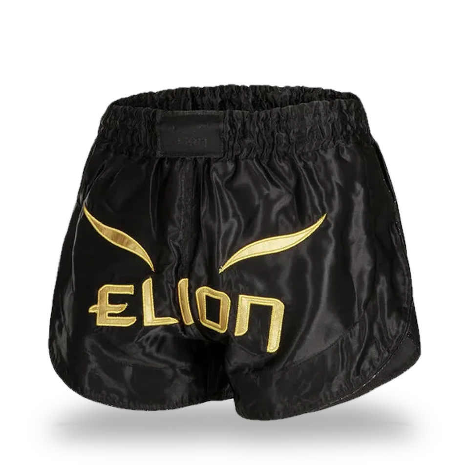 Short de boxe thaï Elion Origins, noir et or