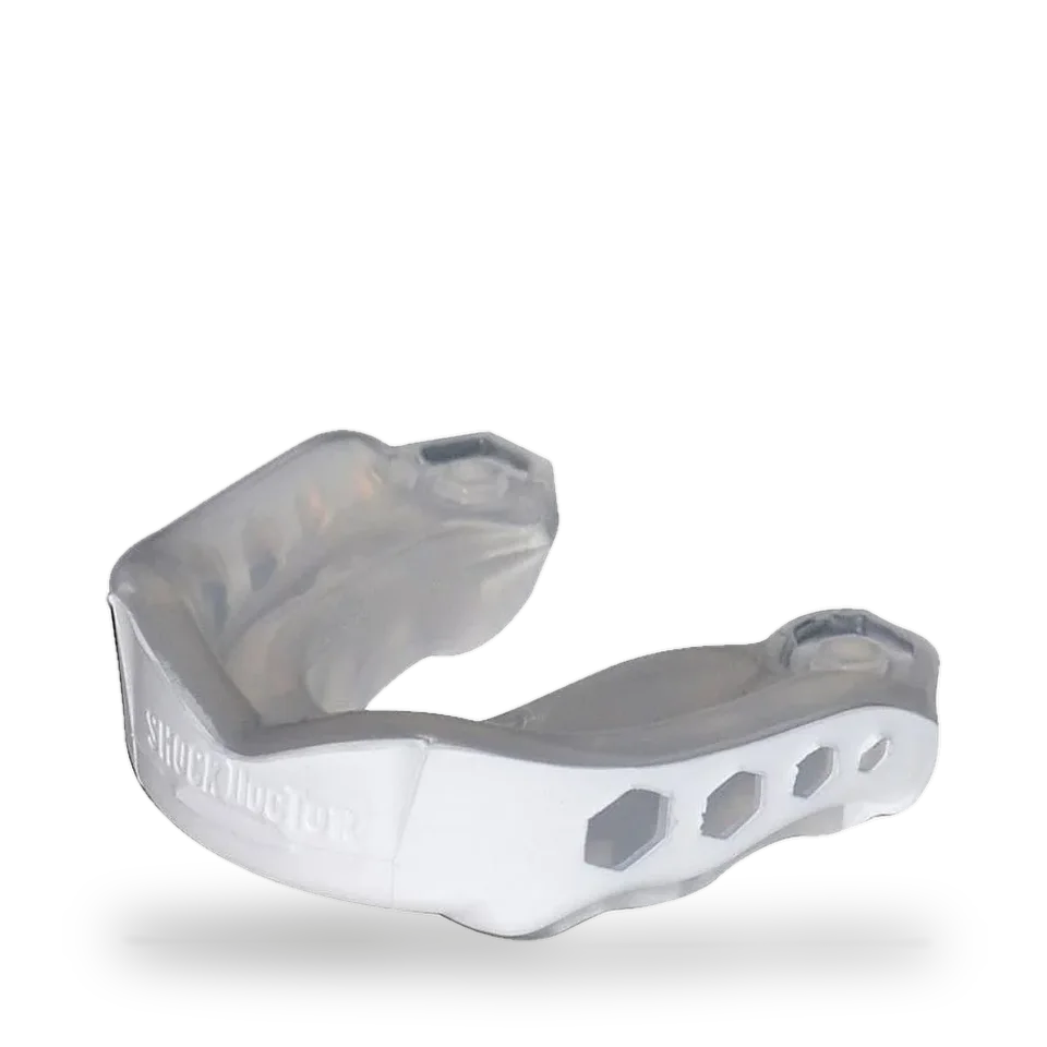 Protège-dents Shock Doctor Gel Max, transparent et blanc