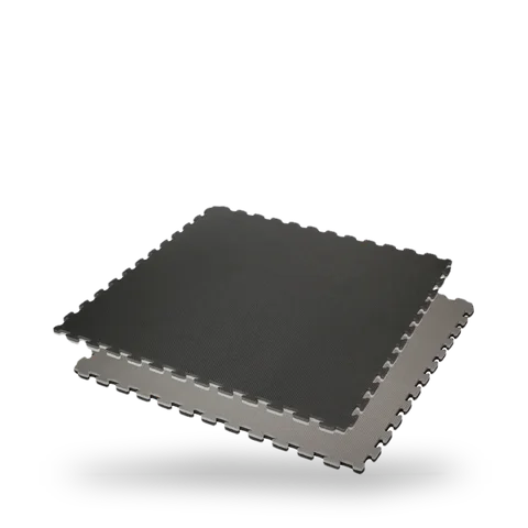 Tatamis puzzle finition T épaisseur 2 cm, noir et gris