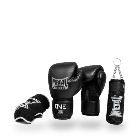 Pack de boxe enfant — gants, mitaines et porte-clés