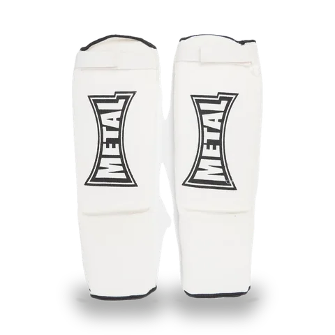 Protège-tibias pieds Metal Boxe — coton blanc