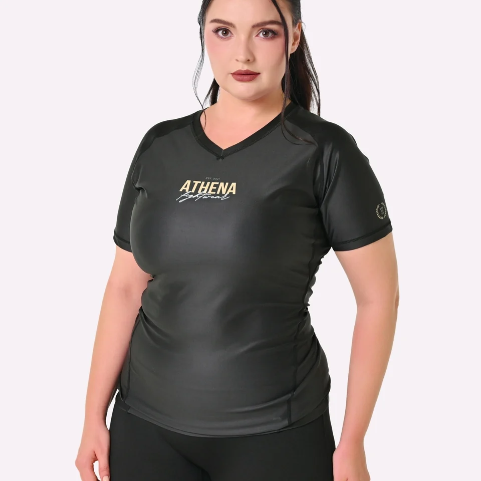 Rashguard femme Athena Fightwear — manches courtes